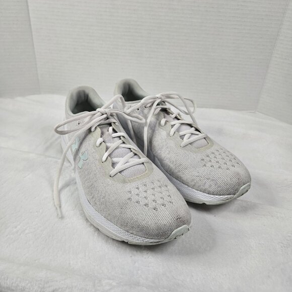 Under Armour Charged Impulse Knit Sneakerss Athletic White Grey Womens 9.5 - Picture 1 of 9
